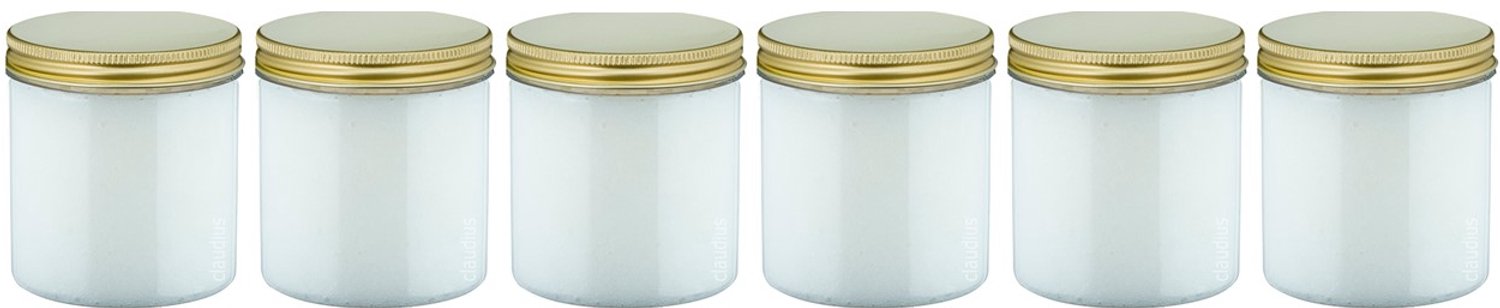 Claudius Luxe Verzorgende Bodyscrub-Gel Berken - 400 gram - Pot met gouden deksel - set van 6 stuks - Hydraterende Lichaamsscrub - Body Scrub
