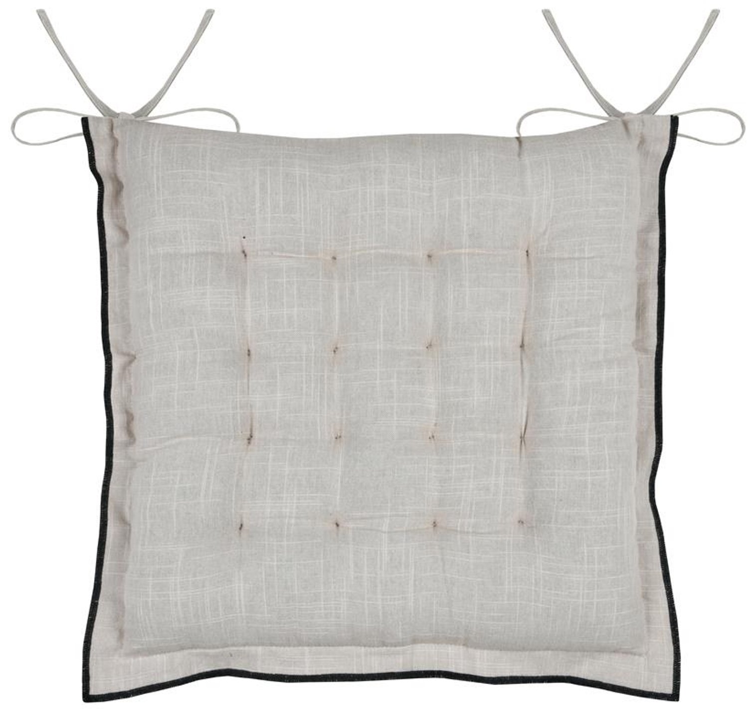 STOF - Stoelkussen, met strik, HELIOS, 38 x 38 cm - beige