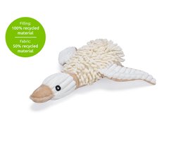 Beeztees Eend Jago - Hondenspeelgoed - Fleece - 100% Gerecycled - Beige - 33x33x9 cm