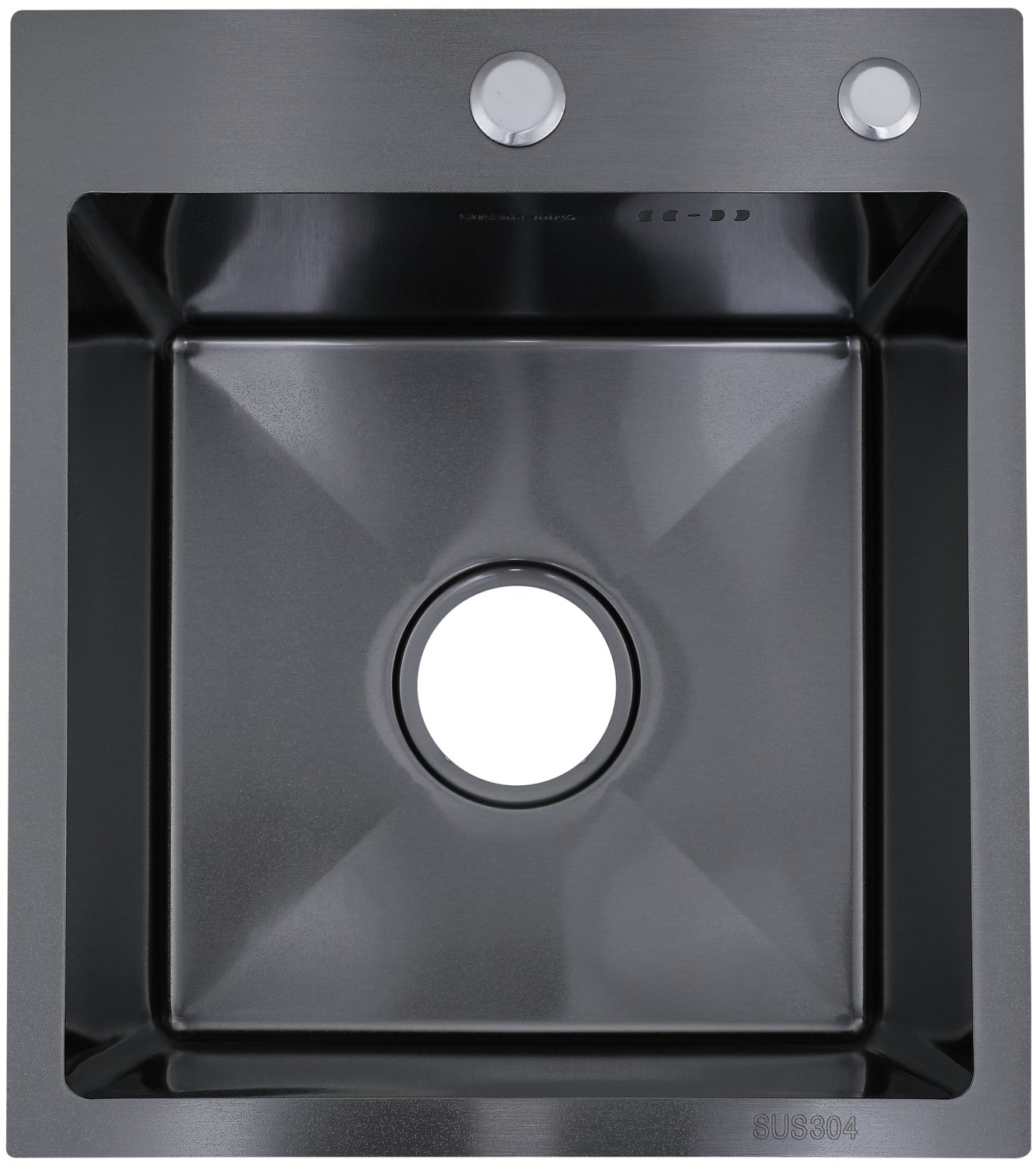 Faizee Home Future RVS Spoelbak Zwart 40x45x22 cm zonder Kraan