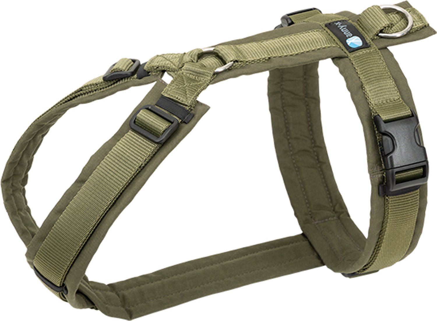 Bol.com AnnyX Hondentuig - FUN - Y-tuig - Olijfgroen - maat S - Borstomvang 52-64cm - Gewicht hond 9 -19 kg aanbieding