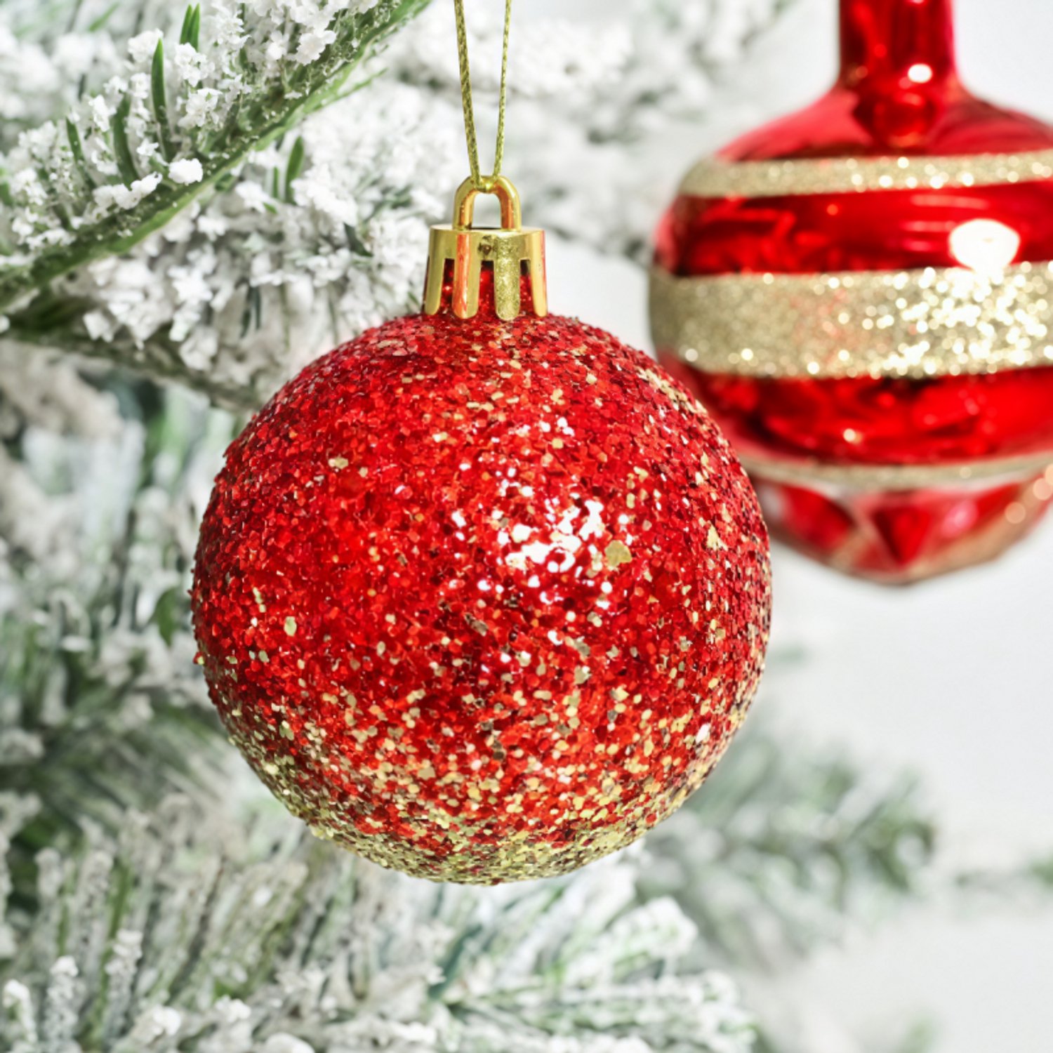 Kerstballen Set 16 Stuks, 6 cm, Rode Kerstboomdecoratie met Verschillende Patronen, Hangende Kerstversiering voor Boom, Krans en Slinger – foto 4