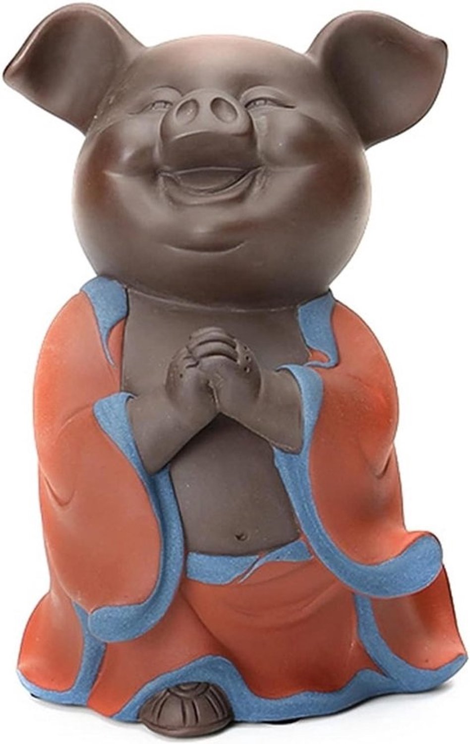 Varkensspaarpot - Pot voor munten - Geld sparen - Decoratieve kunst - 15.5 cm hoog - Paars