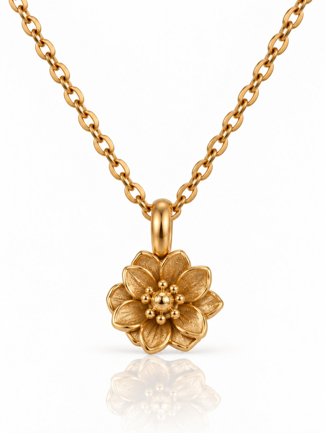 Maevi® Geboortebloem Ketting - Maand: September - Hoge Kwaliteit RVS / Stainless Steel - Sterrenbeeld / Geboortesteen Ketting - Cadeau voor Mama / Vriendin - Geboorte Cadeau - Luxe Verpakking - Birthflower Necklace - Lengte: 45cm - Verkleurt Niet