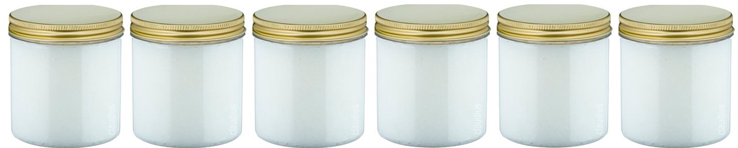 Claudius Luxe Verzorgende Bodyscrub-Gel Aloë Vera - 400 gram - Pot met gouden deksel - set van 6 stuks - Hydraterende Lichaamsscrub - Body Scrub