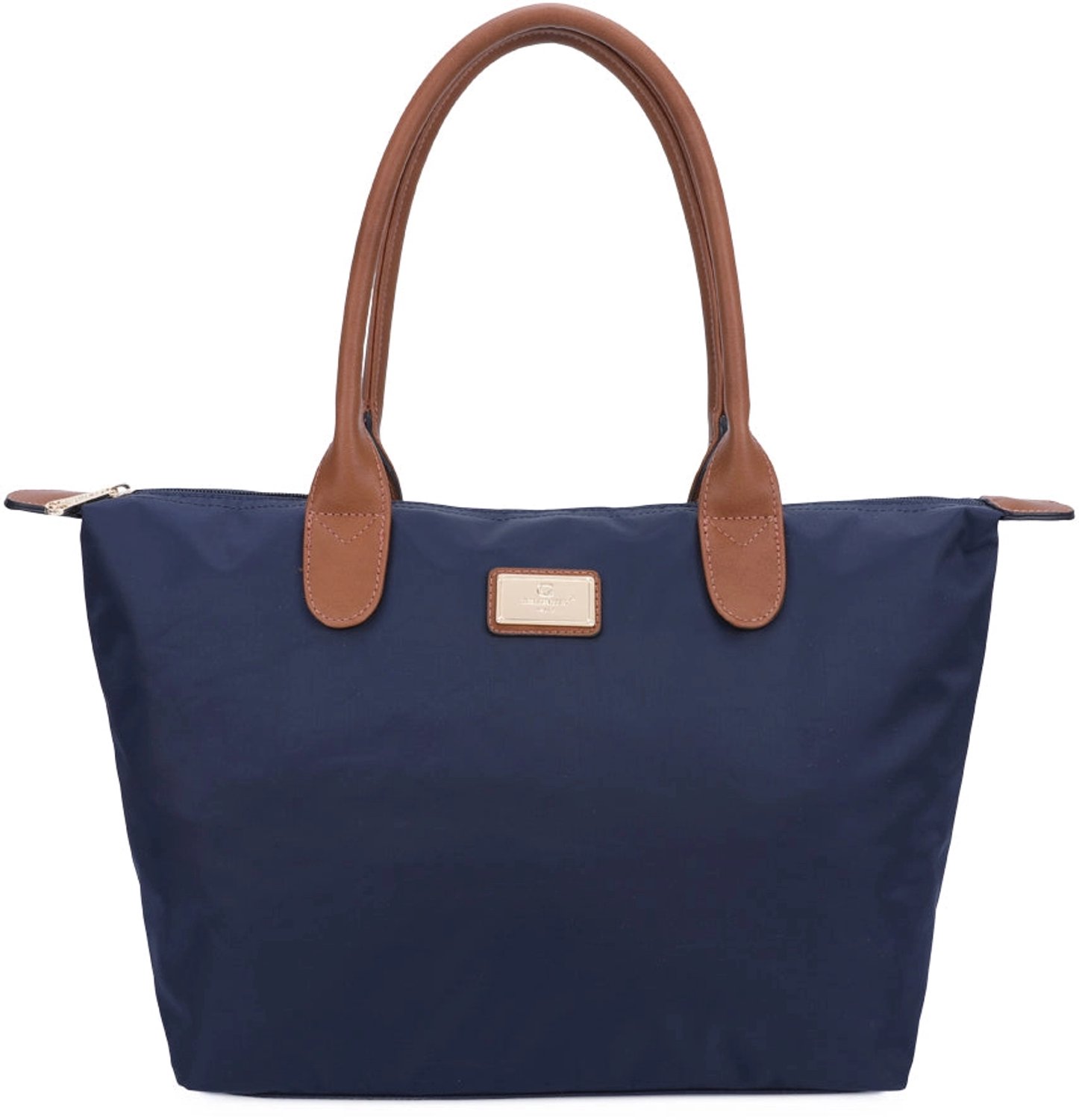Gallantry® Grote Dames Schoudertas – Ruime Shopper Tas met Rits – Handtas met Bruine Handvatten – Werk Tas voor Laptop, School & Dagelijks Gebruik