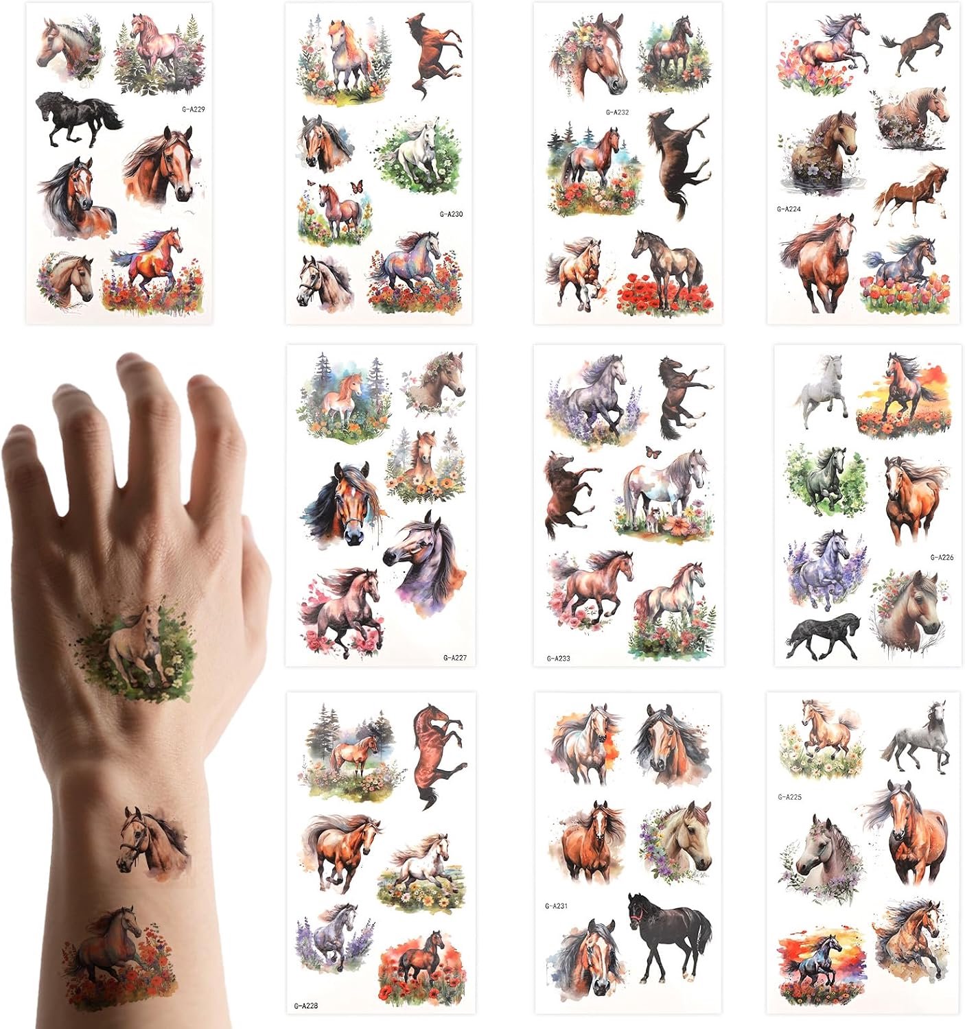 tijdelijke dierentatoeages 60 stuks - 12x7cm - waterdicht - perfect voor verjaardagsfeestjes - m-winkel