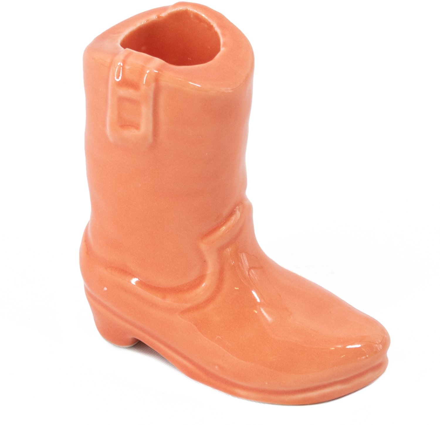 homebound by ky Aardewerk kaarsenstandaard cowboy laars salmon Oranje