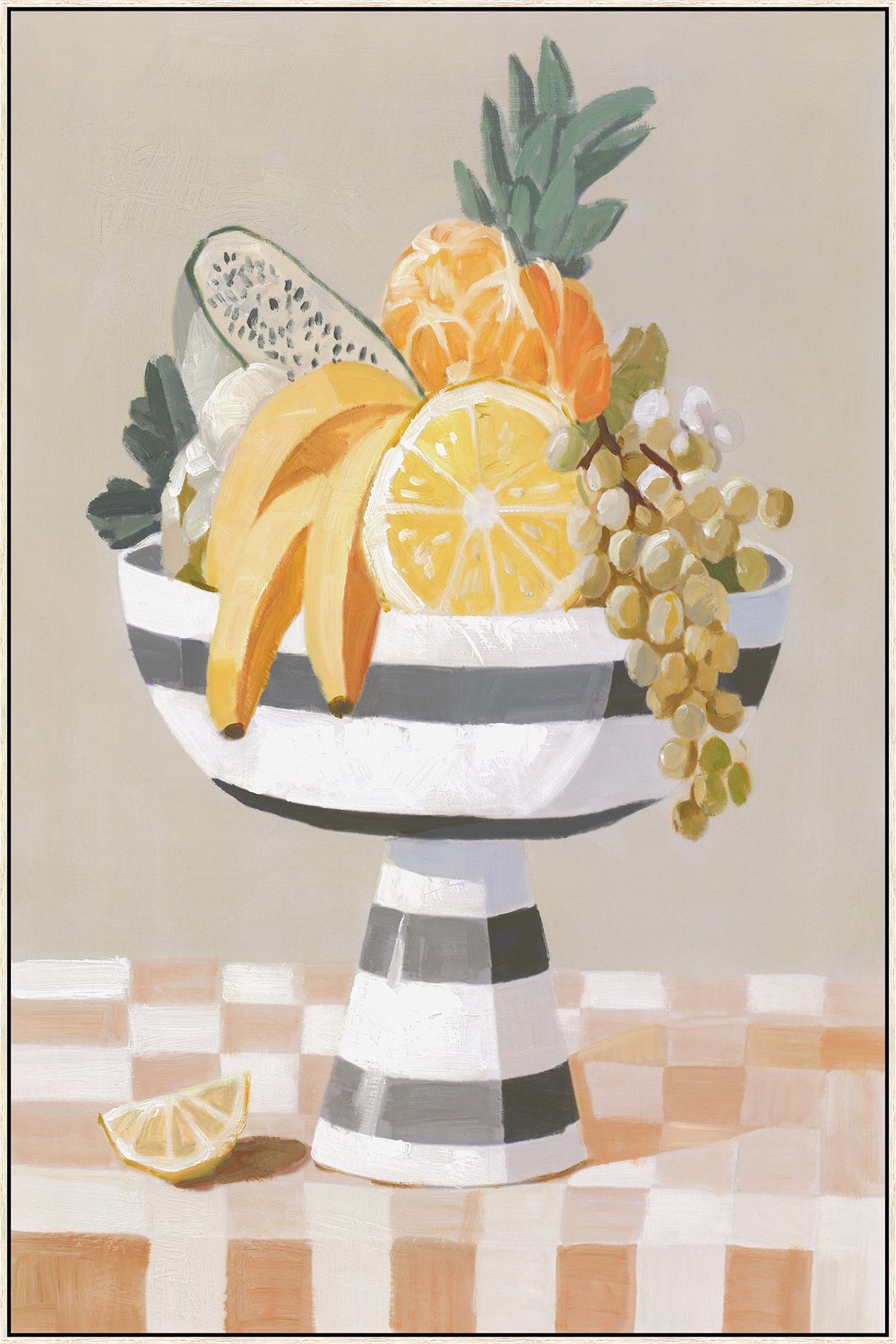Schilderij stilleven fruitschaal