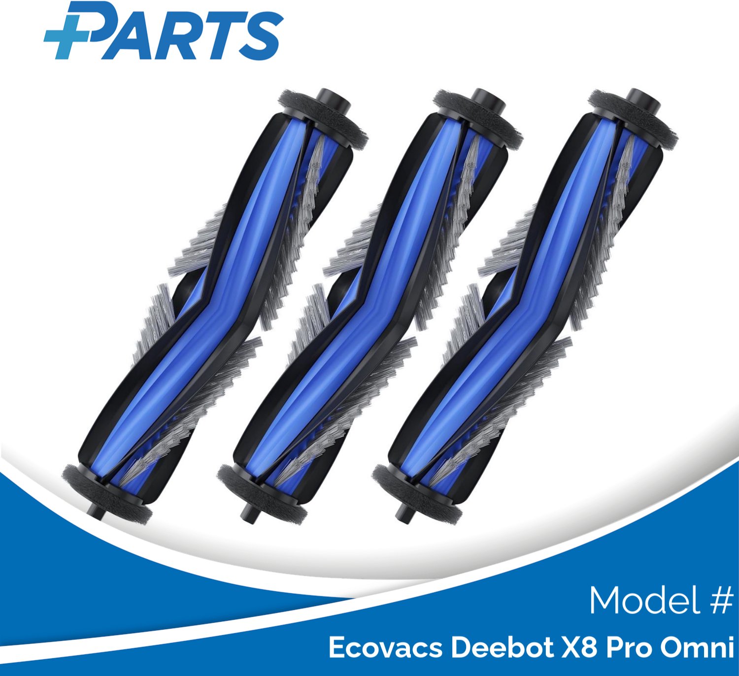 Plus.Parts Ecovacs Deebot X8 Pro Omni Borstels (3 Stuks, Plus.Parts® alternatief voor DMB010027) Overig