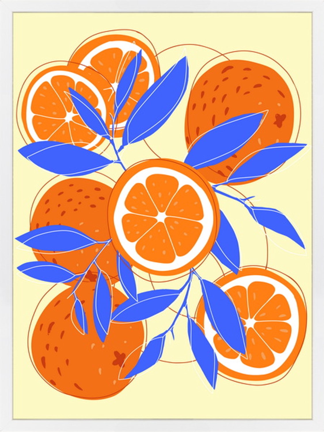 Poster in frame oranges 30x40cm