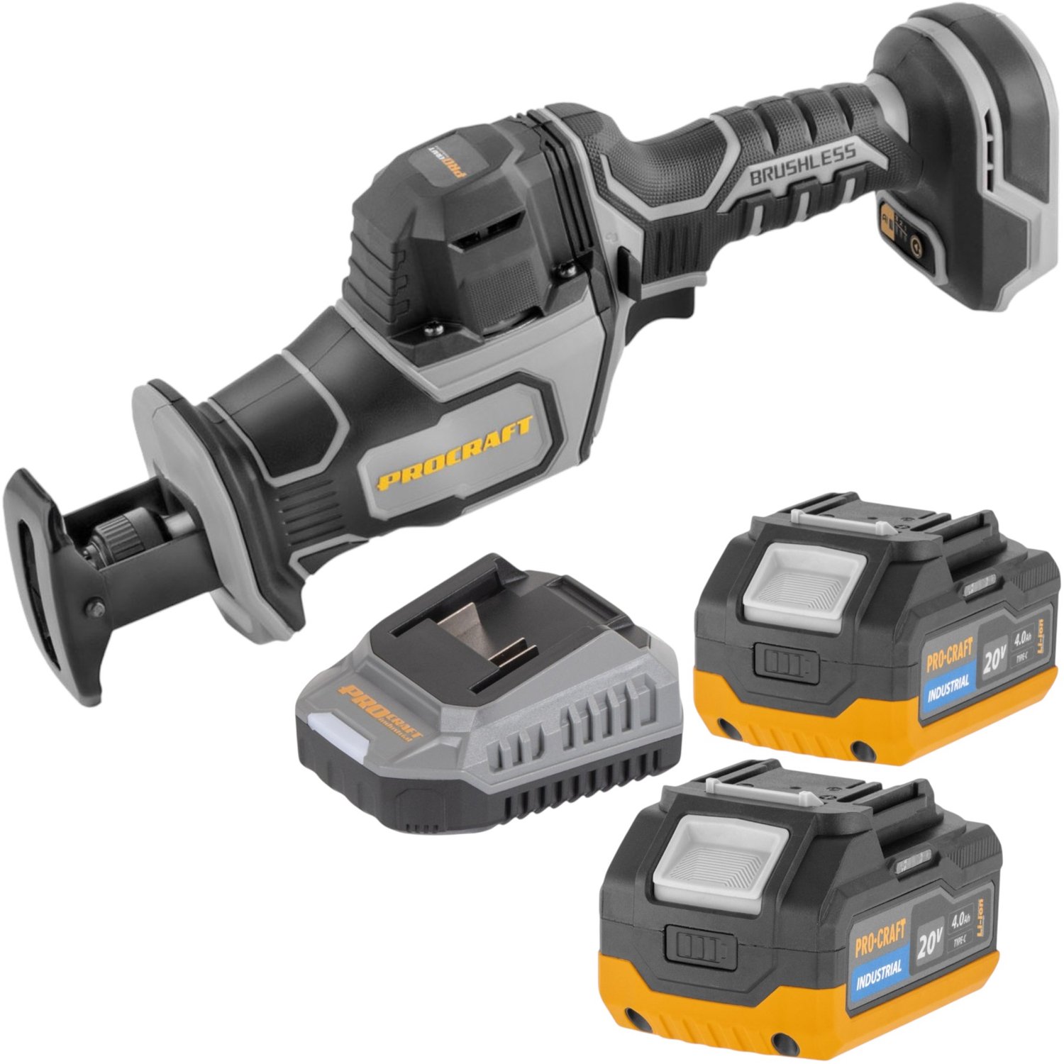 Procraft Industrial RS20Abb Recipro zaag 20 V Brushless Solo - zonder accu, zonder oplader