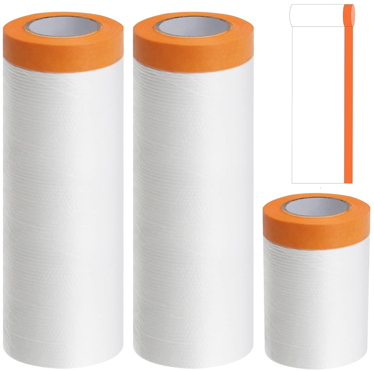 Plakfolie voor schilderafdekkingen 55 cm - 3 rollen afdekfolie met plakband - Vemera