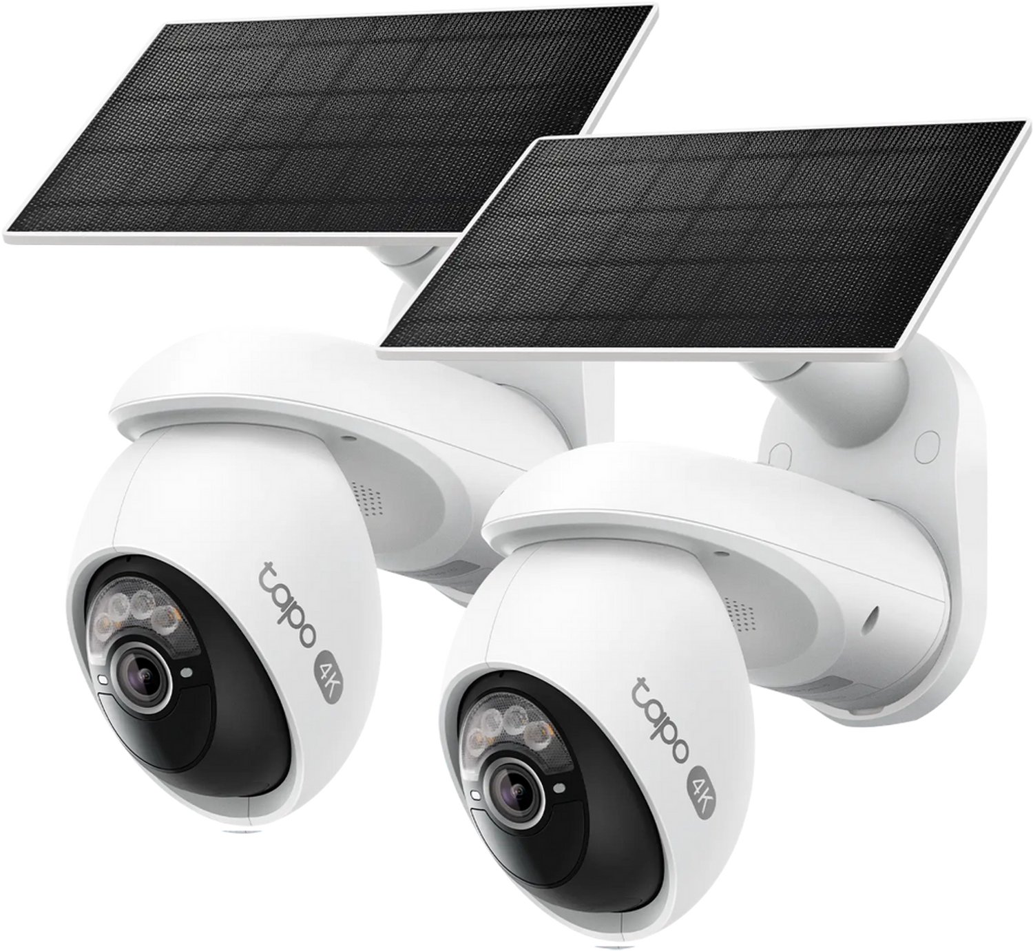 Tapo C660 Beveiligingscamera Buiten op Zonne-energie 2-pack - Bundelvoordeel - 4K 8MP - 360° Draaibaar - Inclusief Zonnepaneel - 10.000 mAh Accu - Starlight Kleur Nachtzicht - Automatisch Volgen - Persoons-, Huisdier- & Voertuigdetectie - 18x Zoom