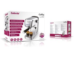 Evolveo Salente Coffio espressomachine - roestvrij staal, 20 bar, 2 filters, melkopschuimer