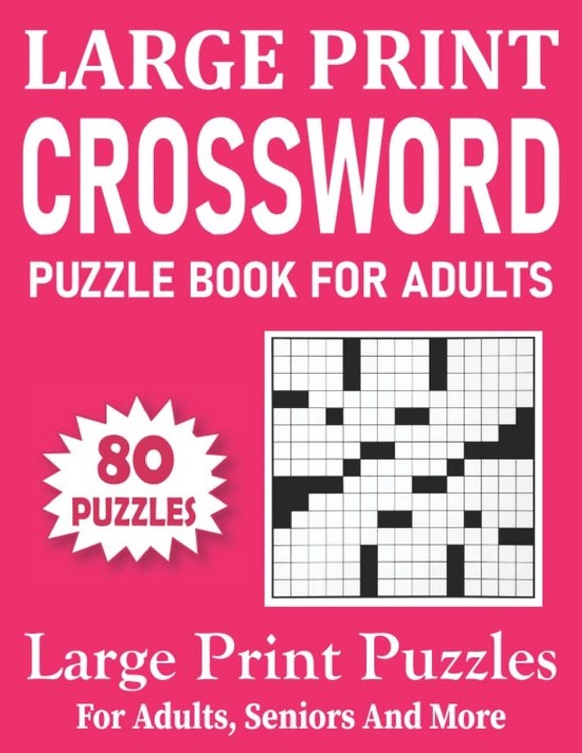 Kruiswoordpuzzels met grote letters voor volwassenen en senioren - Meer dan 80 puzzels