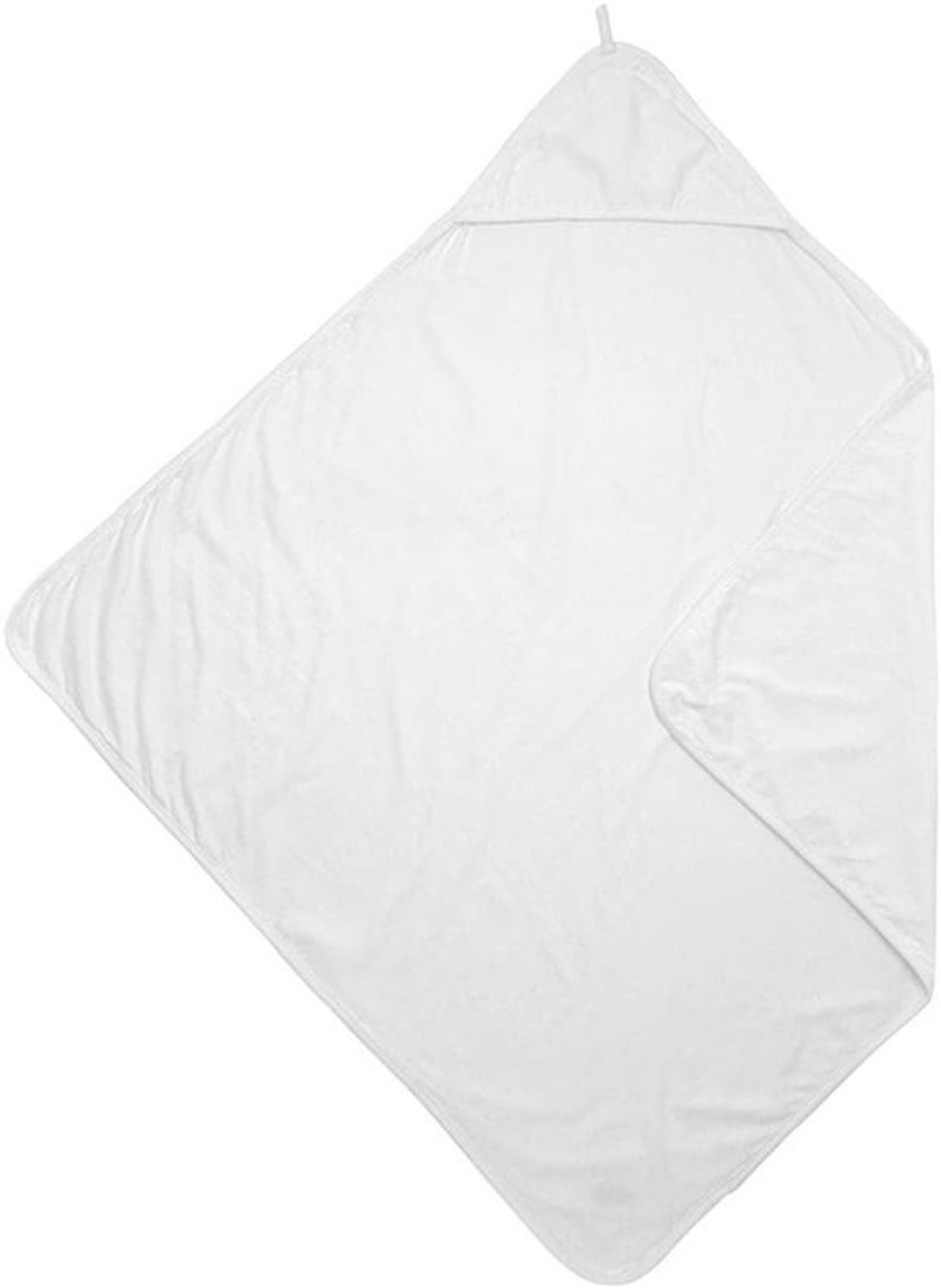 Babybadcape - Omslagdoek met capuchon - Na het douchen - Dubbele katoenlaag - 80x80cm - Wit