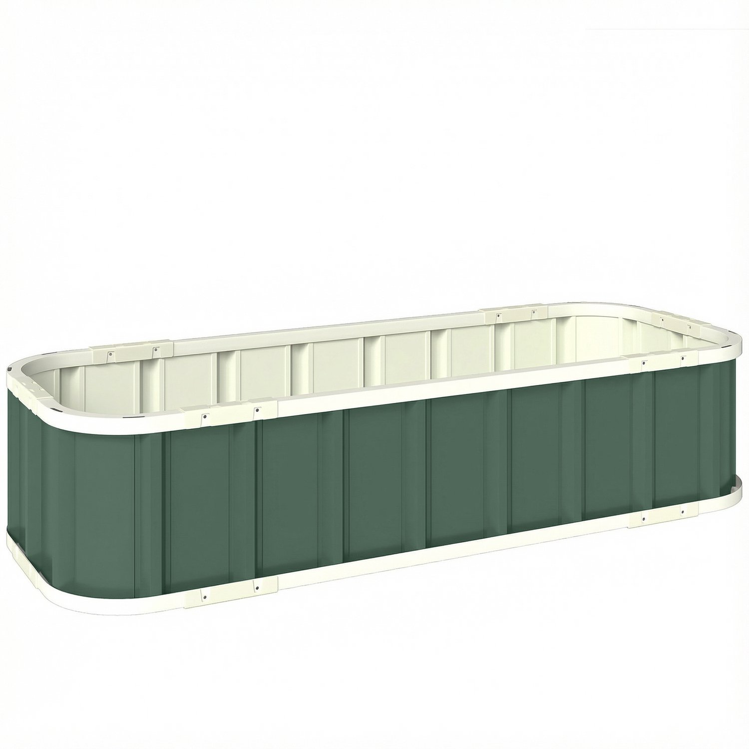 Sunona Hochbeet - Van verzinkt staal - Met handschoenen - 136 x 52 x 31 cm - Lichtgroen