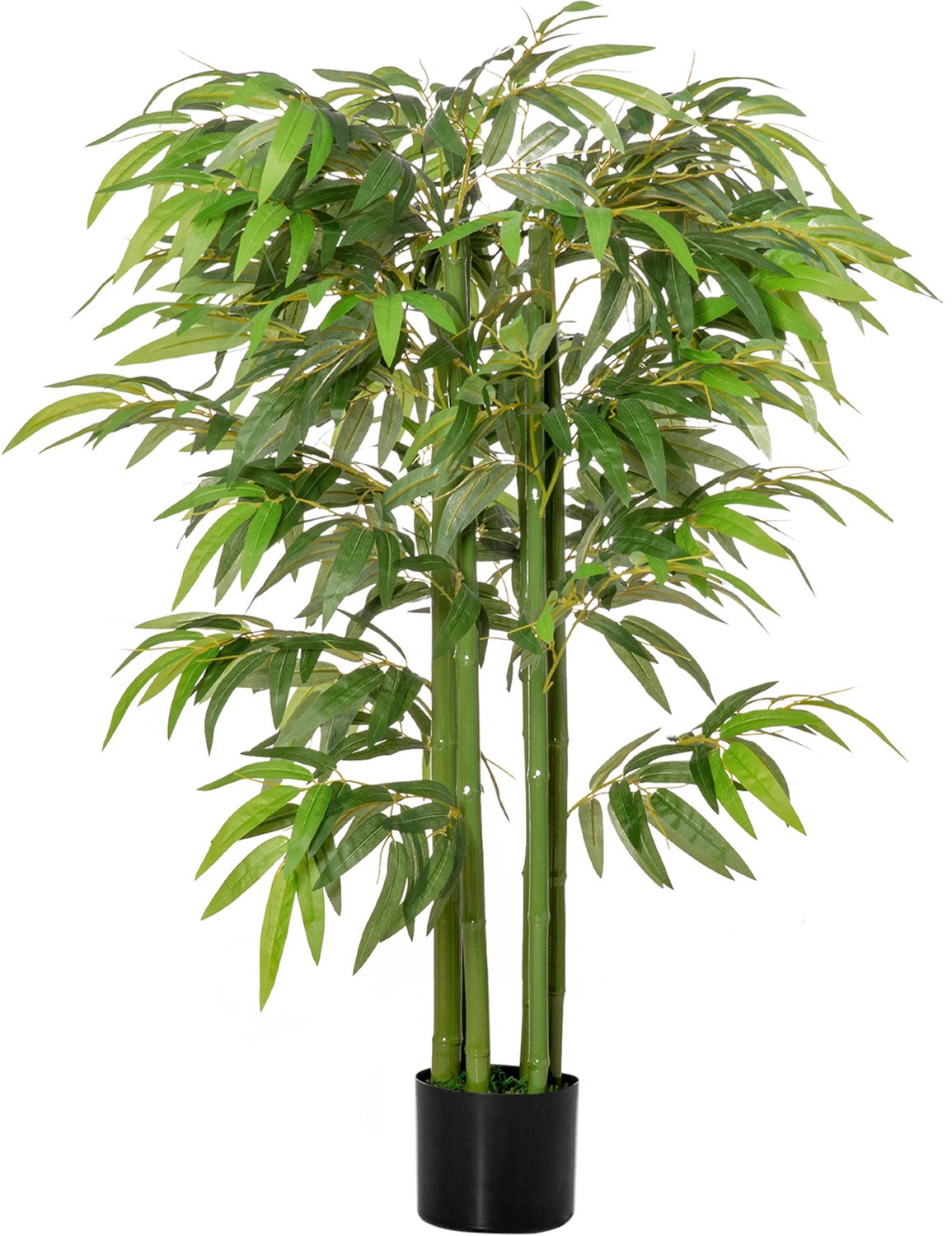 Homona Kunstbamboe - Met 780 bladeren en pot - 140 cm hoog - Groen