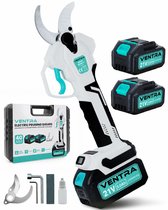VENTRA® Elektrische Snoeischaar - 40mm- Accu Snoeischaar - Takkenschaar - 3000mAh Accu - LCD Scherm - Brushless