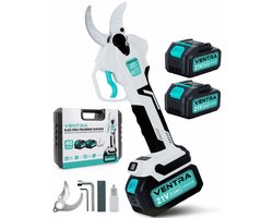 VENTRA® Elektrische Snoeischaar - 40mm- Accu Snoeischaar - Takkenschaar - 3000mAh Accu - LCD Scherm - Brushless