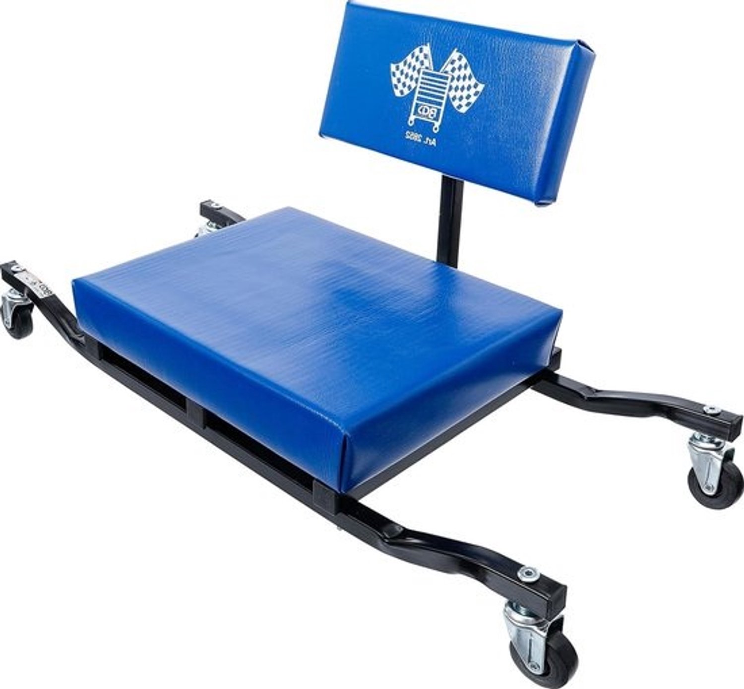 Werkplaats rolzitje - Verrijdbare monteurskruk - Werken onder voertuigen - Lage zithoogte - 760 x 330 mm - Zwart