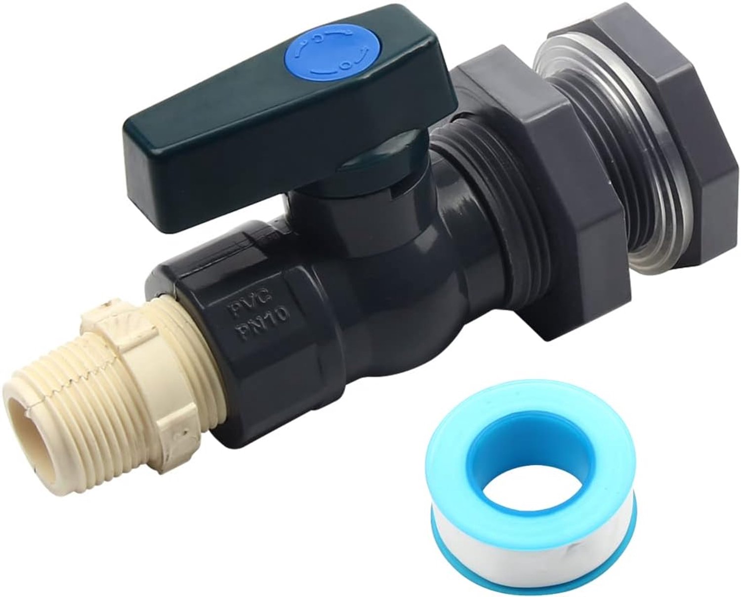 PVC regenton tapkraan set 1 inch - sterk en duurzaam - geschikt voor watertanks - ServiceTopper