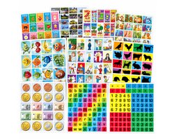 Stammetjes - Educatieve stickers kinderen - 736 stuks - 10 thema’s