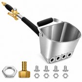 Cement- en mortelspuit – 4 liter – 4 sproeigaten – Zilver