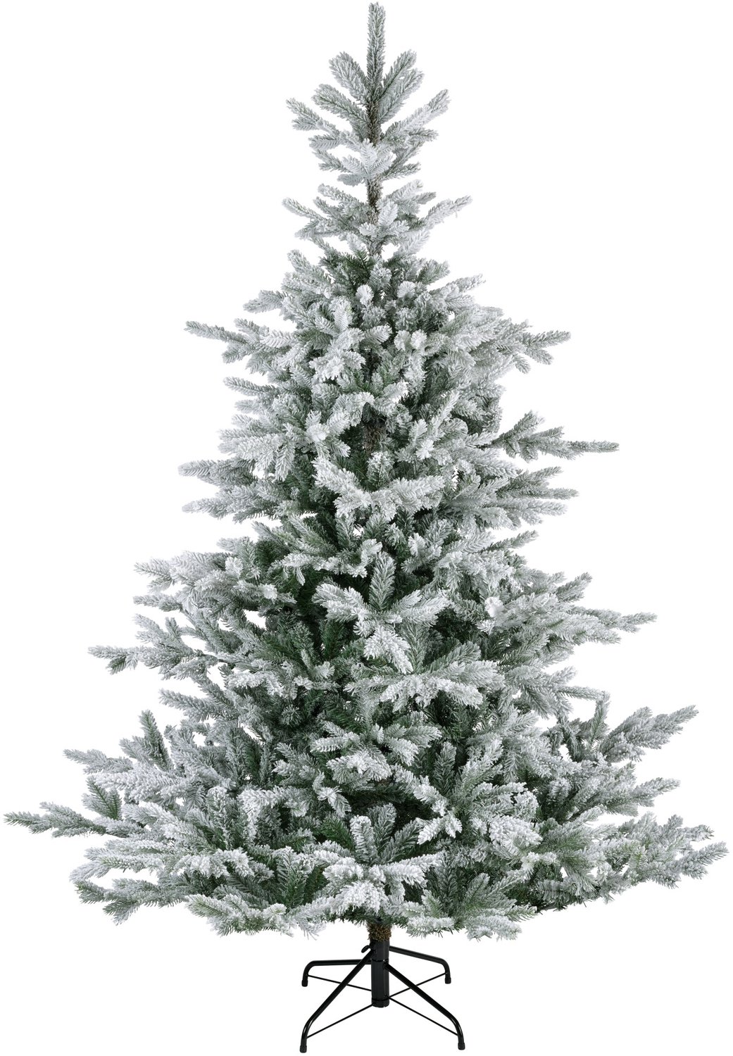 Everlands Grandis fir kunstkerstboom besneeuwd groen 210cm