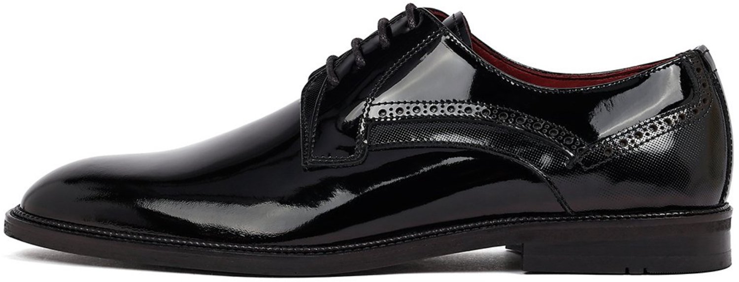 DERIMOD Classic Lace-ups Patent Leather Classic Lace-up Shoes