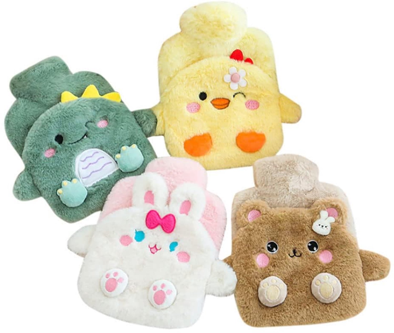 Warmwaterkruik Konijn 500 ml - Zachte Pluche Hoes - Kleine Kruik voor Kinderen - Warm en Comfortabel - Cadeau voor Familie en Vrienden