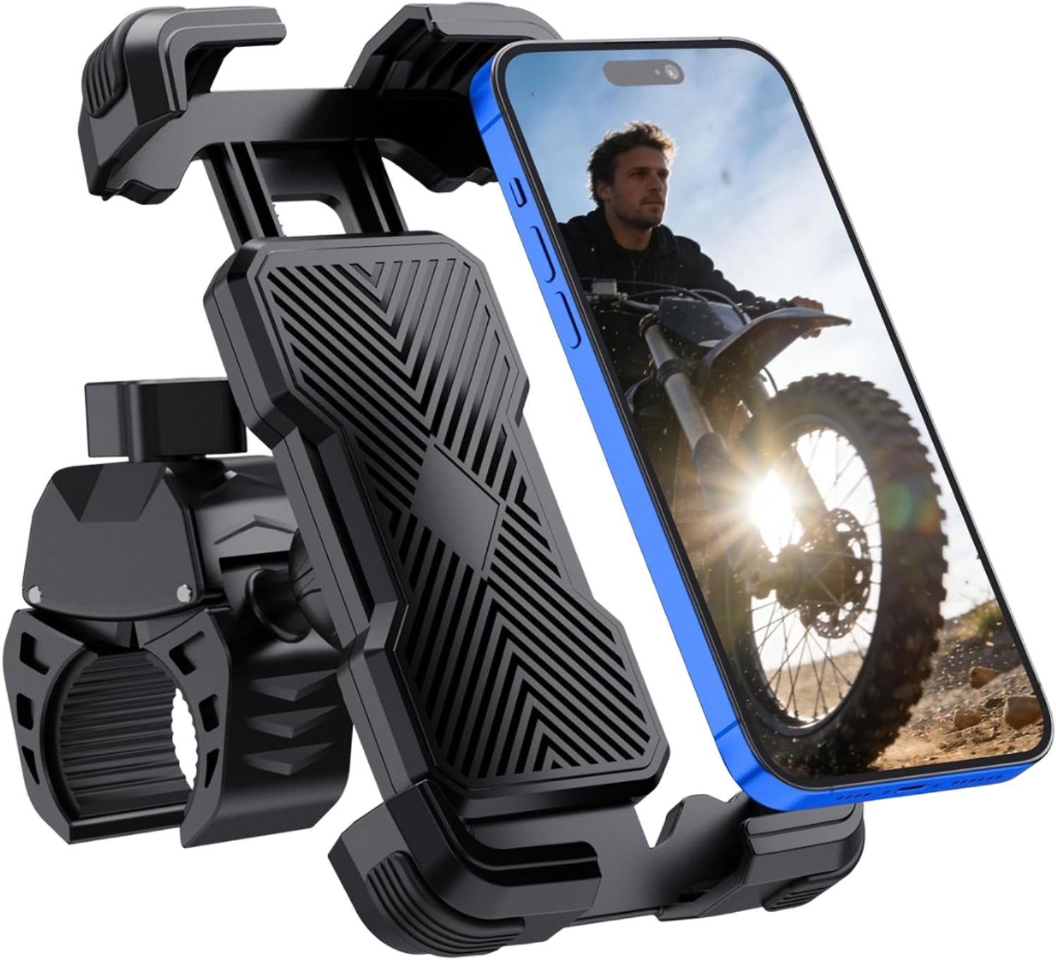 Verte - Fietstelefoonhouder - Universeel - Past Op Universele Stuurhouder Voor Racefiets - MTB En Scooter - Geschikt Voor Smartphones Van 3,5 Tot 6,5 Inch - 360° Draaibaar
