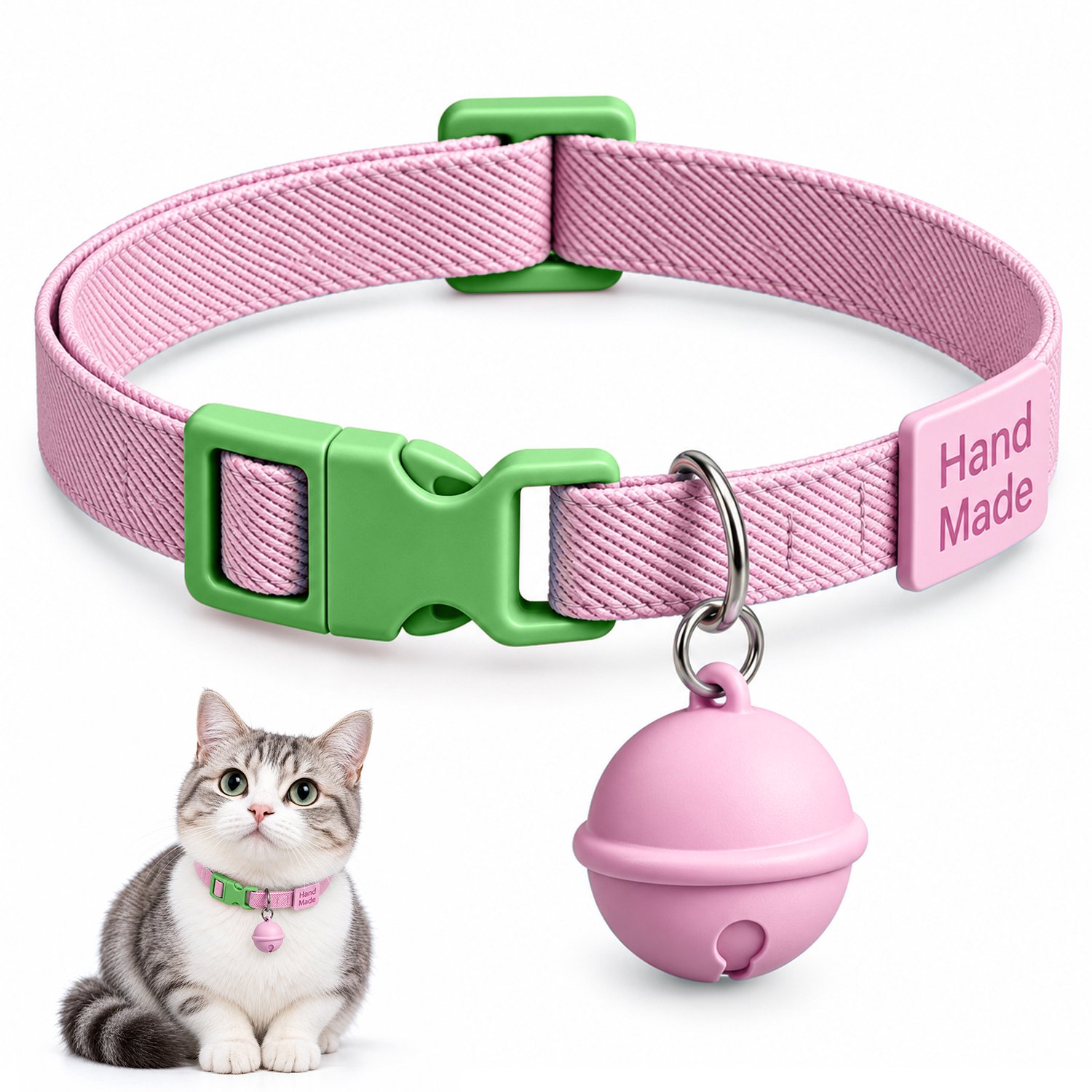 Huisdiertracker met halsband - locatiezoeker voor honden en katten - draadloze tracker zonder abonnement - geschikt voor kleine huisdieren(Roze)