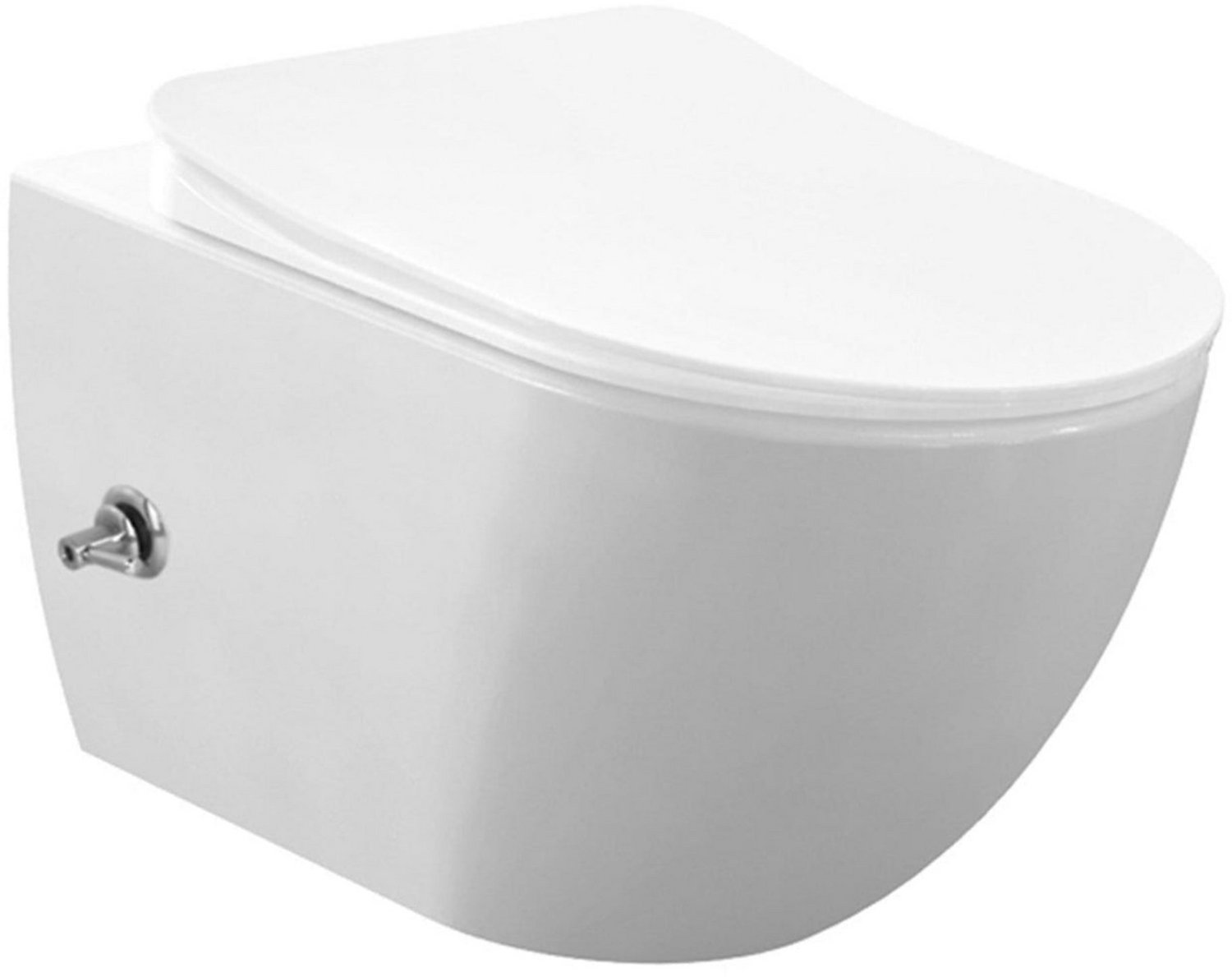 CREAVIT Rimoff ophang Wc met Bidet Warm/koud water - Mat Wit (Zonder WC-Zitting)