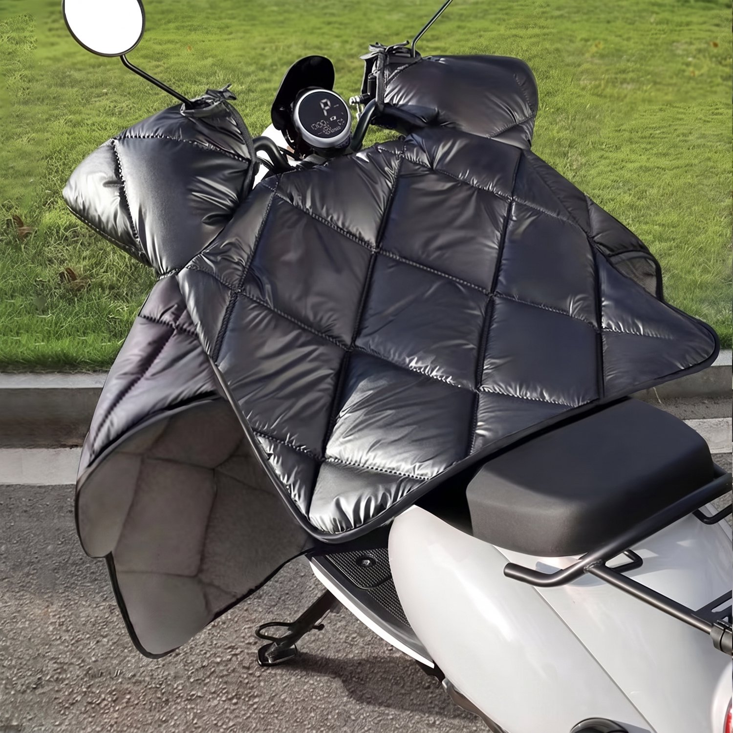 Motorfiets Voorruit - Windscherm Scooter - Bescherming Tegen Wind - Dubbele Bubbel Ontwerp - Universele Pasvorm - Zwart