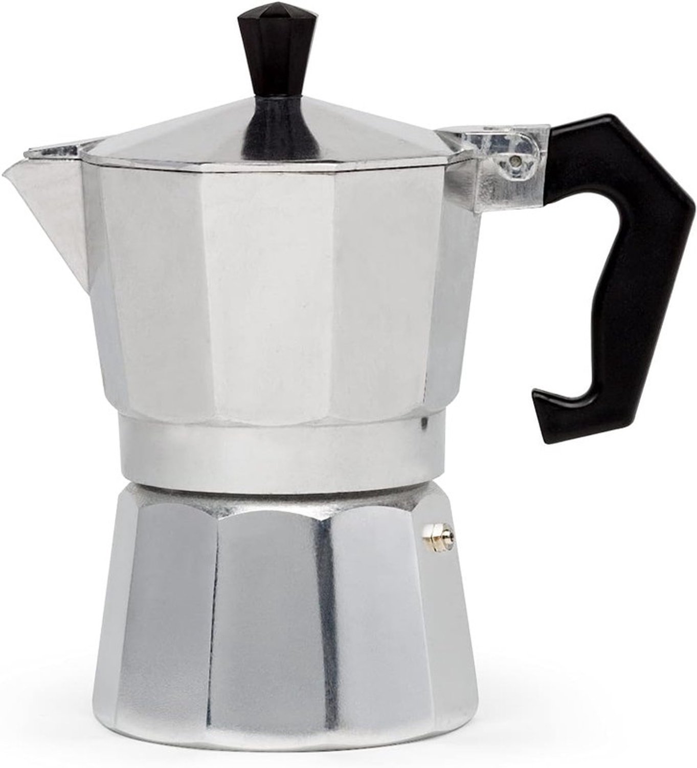 Mokapot - Waterreservoir 100 ml - Gegoten Aluminium - Zilver - Voor Gas, Elektrische en Keramische Kookplaten - Niet voor Inductie