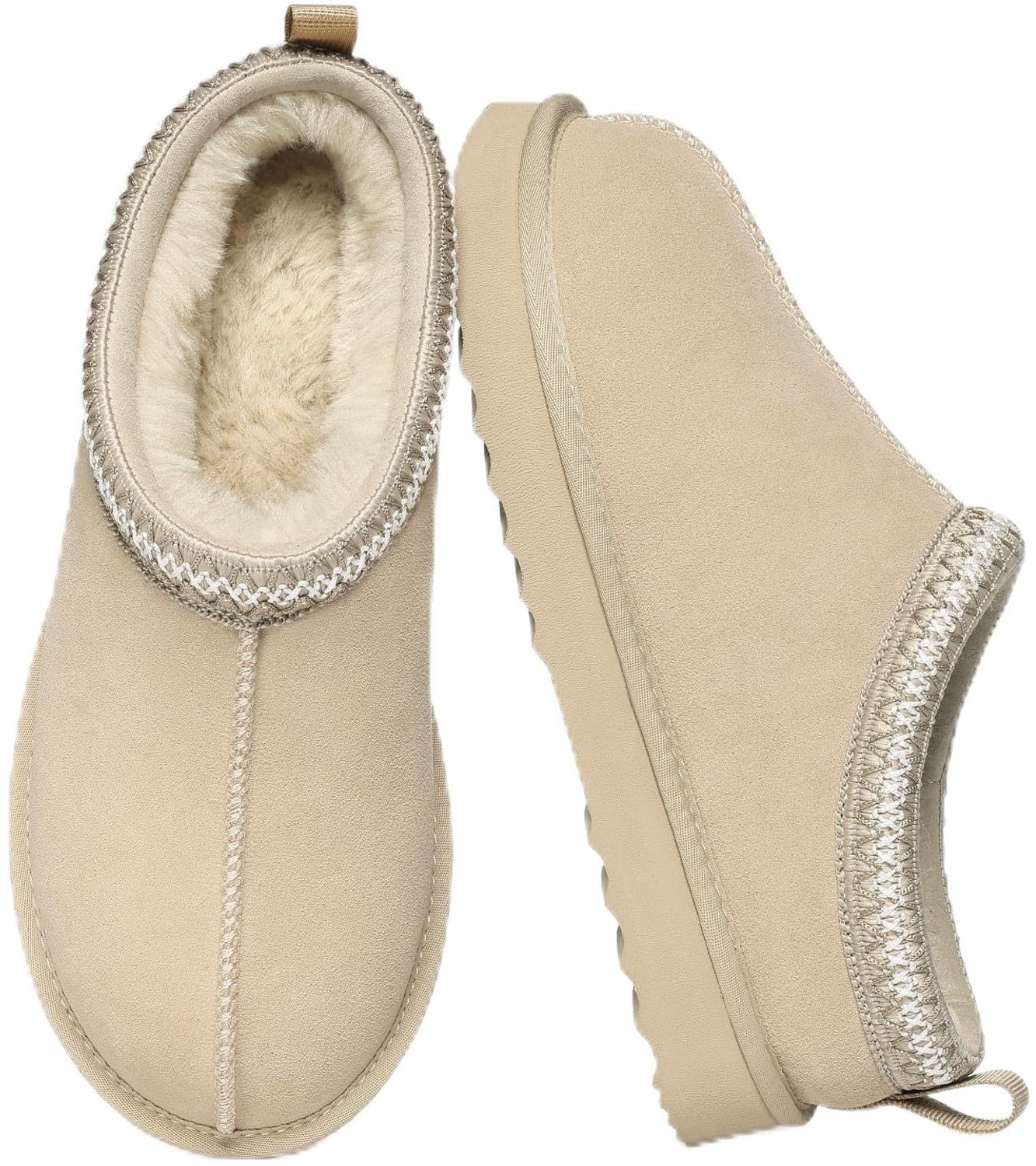 Homaxy Dames Snowboots suède Boots Warme winterschoenen dames Antislip Dunne zool Verdikte voering van imitatiewol – 36 Geschikt voor voetlengte van 21.84cm Bananenbruin