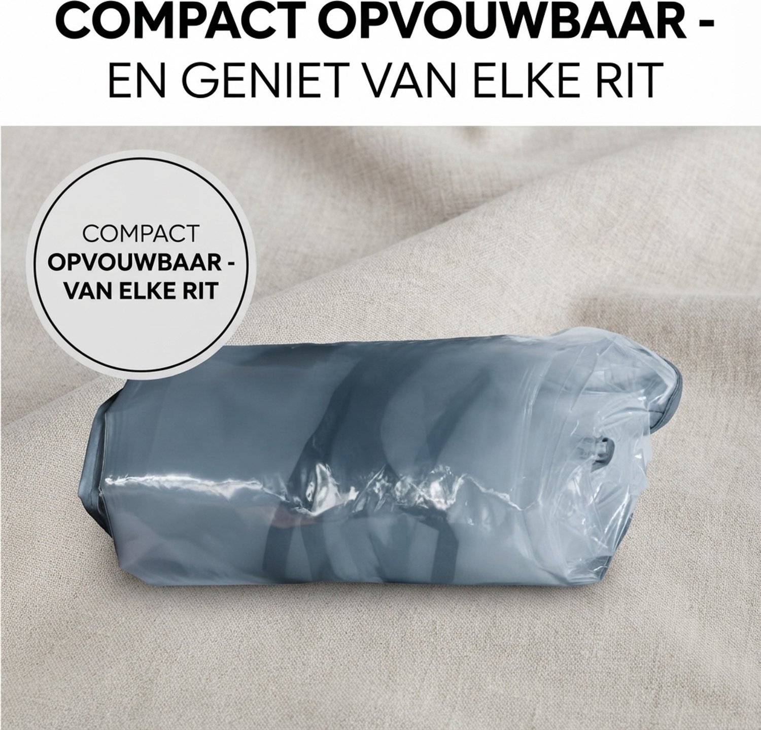 Livatto universele regenhoes voor duobuggy en dubbele kinderwagen, transparant met reflecterende rand en kijkvenster – foto 4