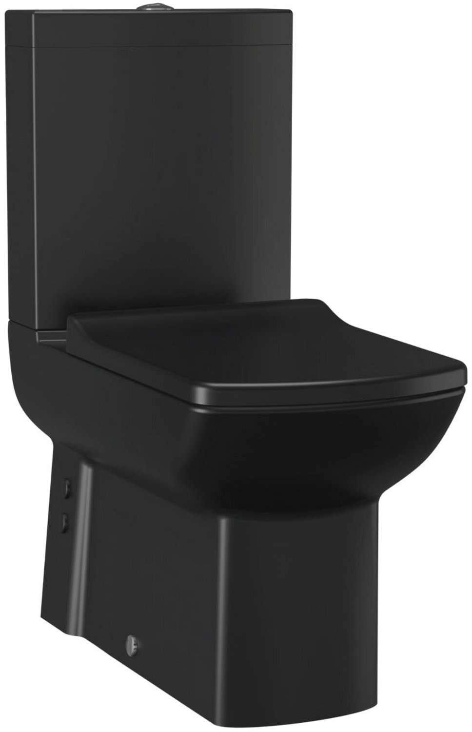 Creavit Lara staande Toiletpot met Bidet - Muur/onderuitgang - Houtskool Zwart