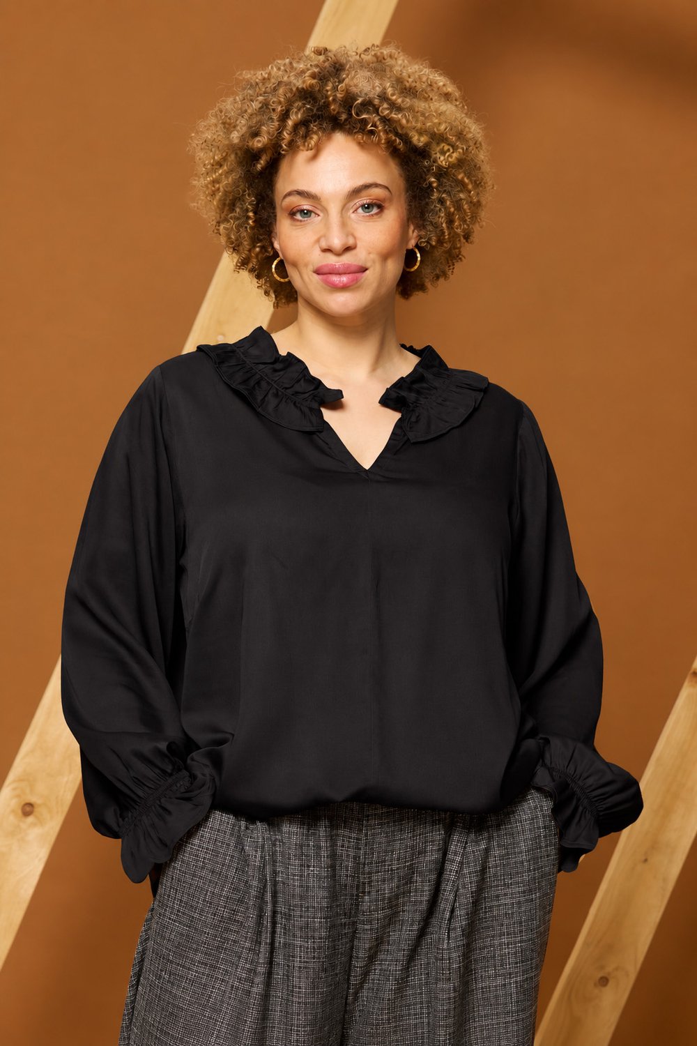 ZHENZI blouse lange mouw