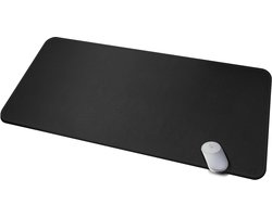 SnelShoppen - Bureau Mat van PU Leer - Antislip Onderlegger 100x50 cm - Waterdichte Grote Muismat voor Kantoor en Homeoffice - Zwart