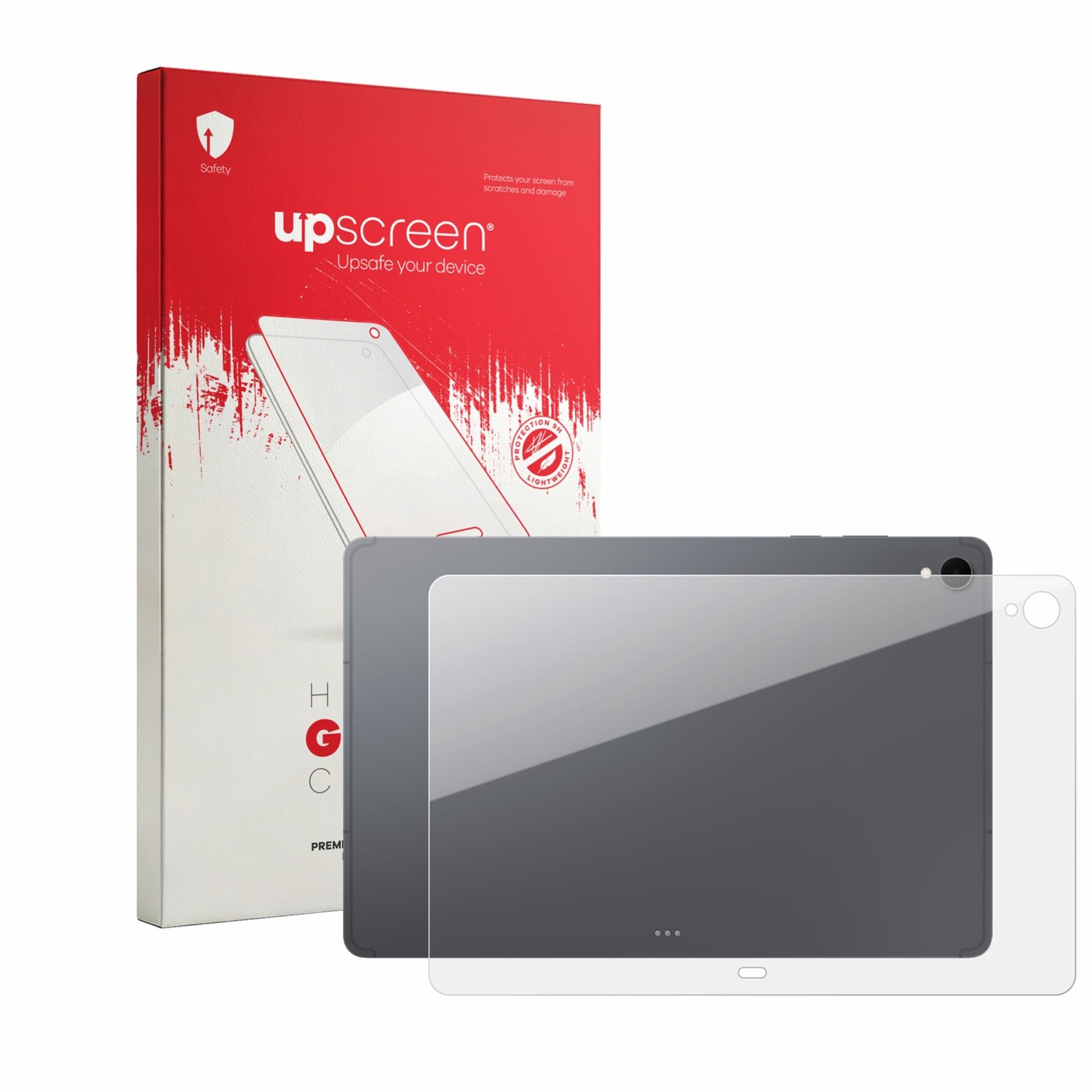 upscreen - Screenprotector voor Samsung Galaxy Tab S12 Plus (Achterkant) - Folie Beschermfolie Beschermglas transparant