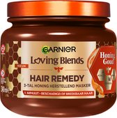 Garnier Loving Blends Honing Goud Hair Remedy Haarmasker - Herstellend Masker Voor Beschadigd, Breekbaar Haar - 340ml