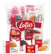 Lotus verpakte koekjes 758g - 66 stuks - Snackbox met Krokante Wafels vanille & chocolade, Bretons Botergaletje & gevulde Biscoff speculoos