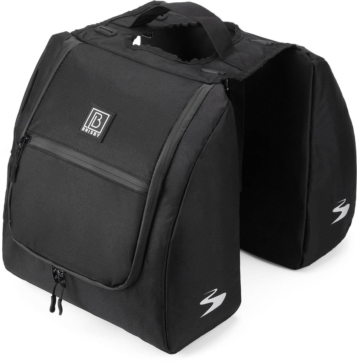 Brisby Dubbele Fietstas 28 Liter – Koeltas en Lunchtas – 4-laags Geïsoleerd – Voor Gewone en Elektrische Fiets – Waterafstotend met Waterdichte Ritsen – Zwart
