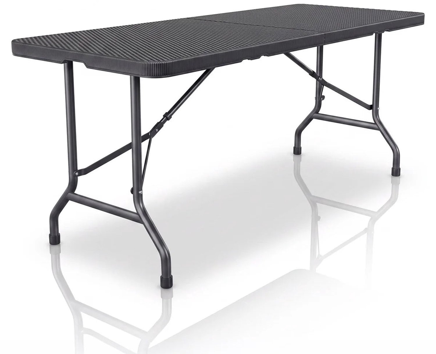 Tuintafel - opklapbaar - 180 x 74 x 74 cm - zwart