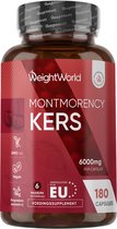 WeightWorld Montmorency Zure Kersen capsules - 6000 mg - 180 capsules voor 6 maanden voorraad - Vegan