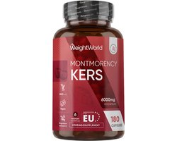 WeightWorld Montmorency Zure Kersen capsules - 6000 mg - 180 capsules voor 6 maanden voorraad - Vegan
