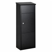 BRASQ Pakketbrievenbus Zwart PB400 - Staande Brievenbus Staal - Pakketbrievenbussen - Pakketbox 105x38x24 cm